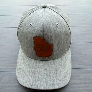Prep Baseball Report Hat L-XL Branded Bills Brand Gray. Baseball Cap PBR Fitted